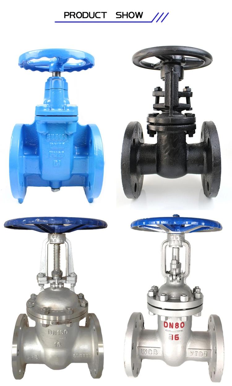 2" 4" Water Valve Resilient Seat Soft Seal Flange Water Control / Gate Valve with Manual/Electric Actuator